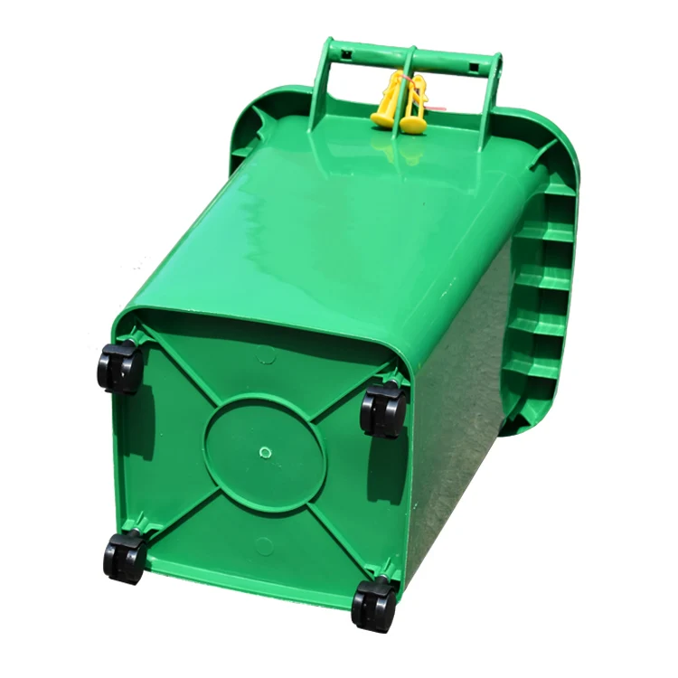 120L/240L/360L/660L/1100L outdoor hdpe recycling wheelie container garbage plastic waste bin with rubber hole and lock