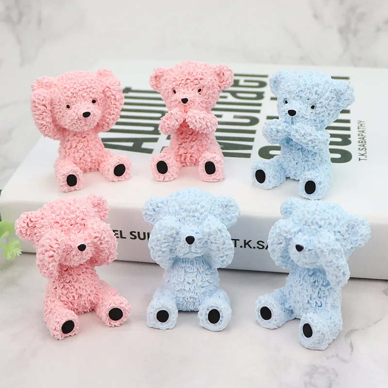 Factory 3D DIY Handmade Cute Bear Ice Ball Cube Candle Mousse Cake Silicone Mold