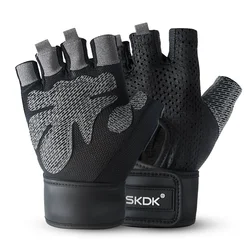 Amazon Best Selling Weightlifting Gloves Half Finger Fitness Gym Gloves with Wrist Support