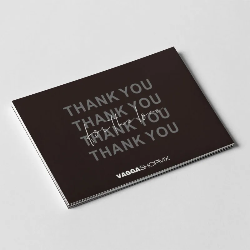Customized printed business greeting card luxury thank you card custom black postcard