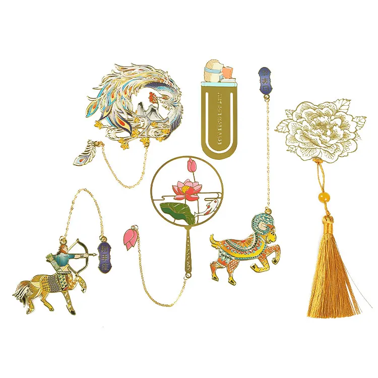 Metal Crafts Manufacturer Personalized Custom Kawaii Cute Anime Enamel Metal Bookmark Custom Book Marks Metal Bookmark