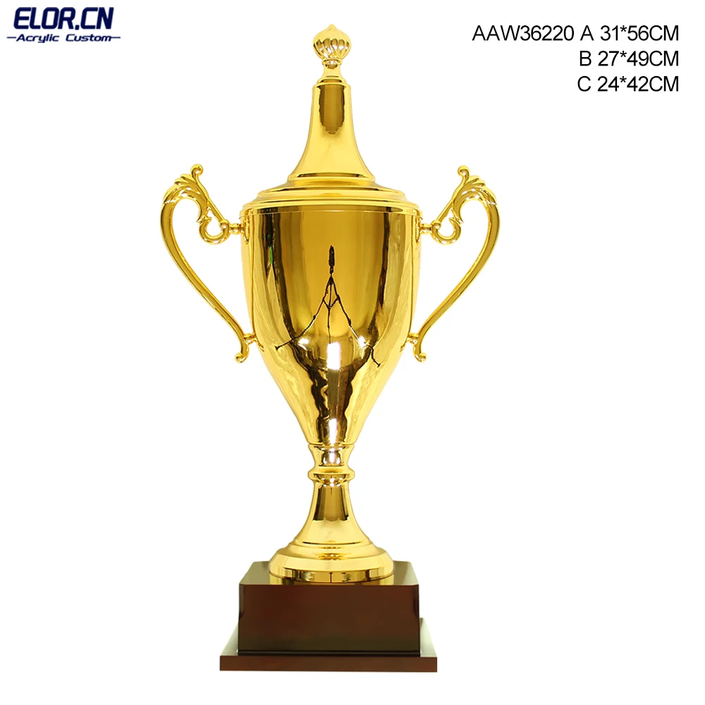 ELOR Manufactures Best Price High Quality European Cup Metal Trophy Luxury Award Champions League Trophy