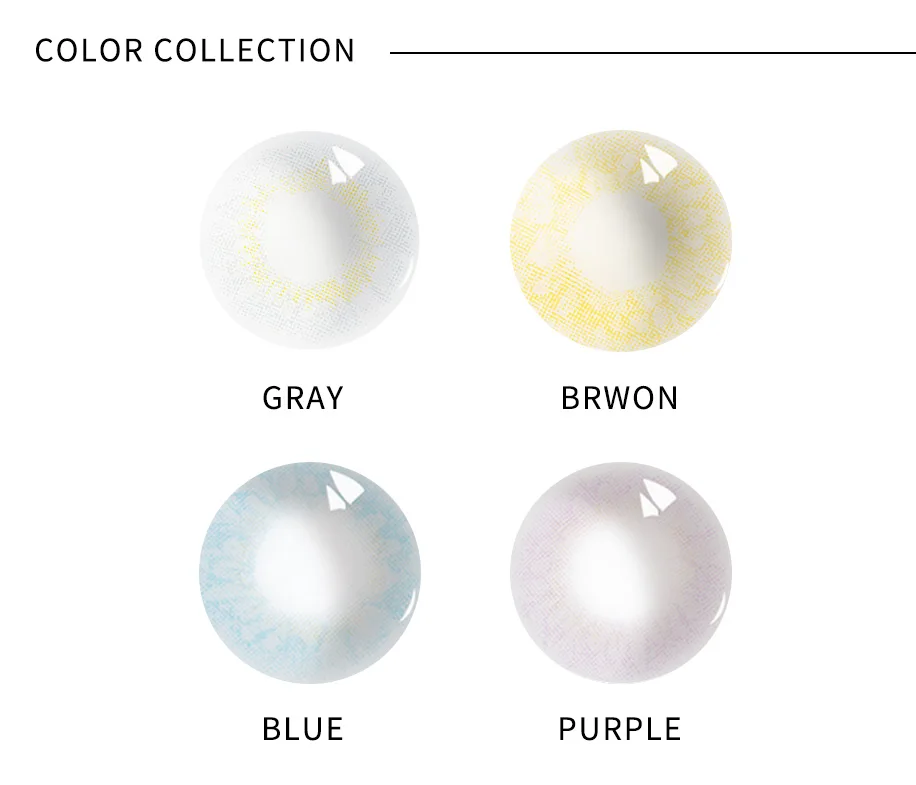 
taoqihou/yiwaeye 2pcs/pair HongMo II Series Yearly Cycle Soft Colored Contact Lenses Natural Eye Cosmetic Contact Lens 