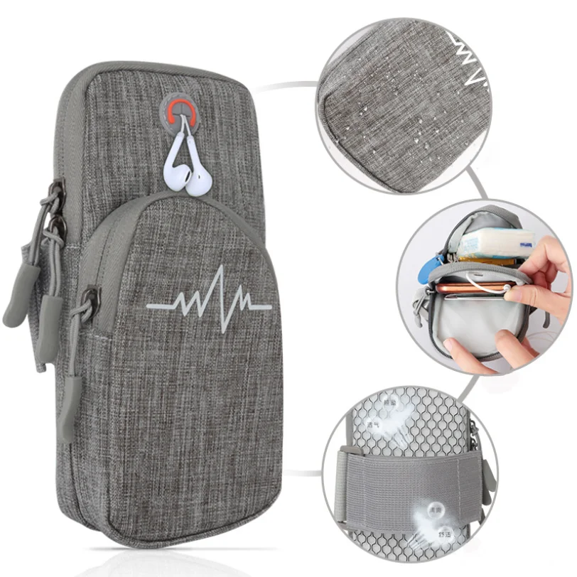 Hot selling sports armband 7 inches mobile phone wrist pouch running arm bags