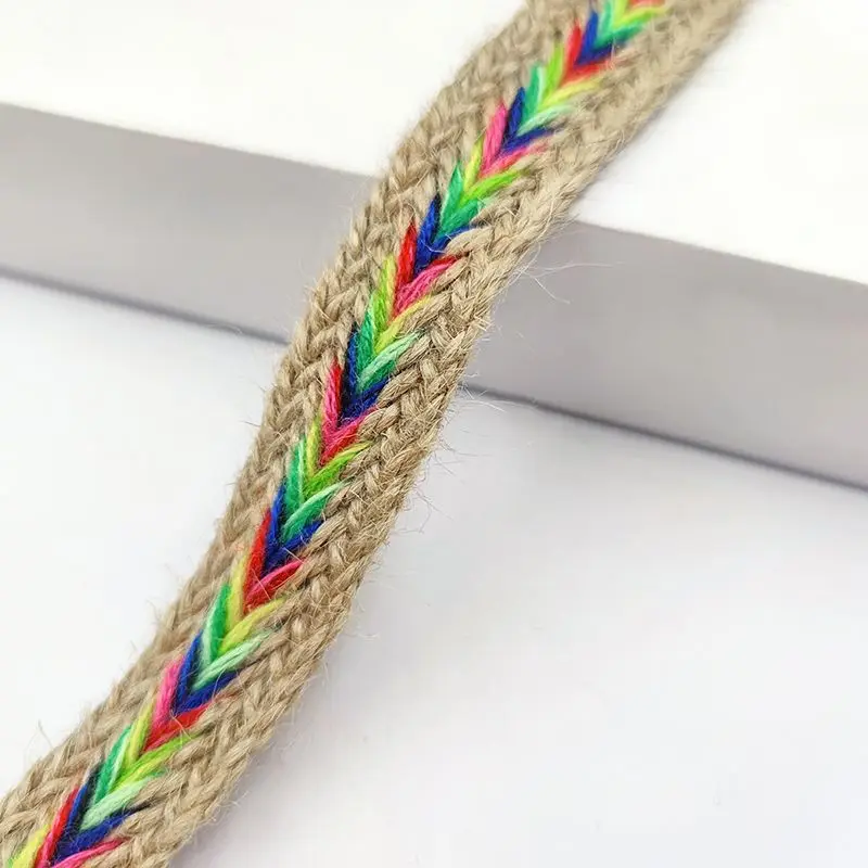 Twine Ribbon Decor Burlap Rope lace Hollow Flower Pattern Jute Twine For Home Decoration