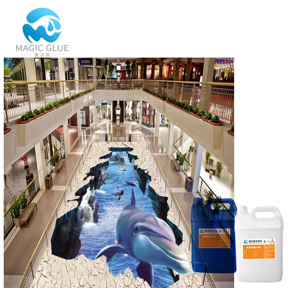 Resin A and B two part epoxy resin for floor wallpaper