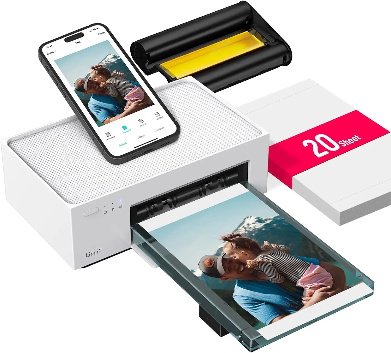 Back Film Photo Printer Mobile Phone Photo Color Inkless Sublimation Smart Small Wireless Photo Developing Machine Liene