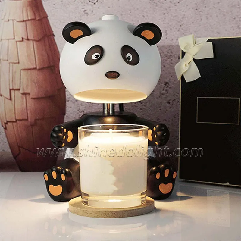 Cute panda wax lamp Cartoon robots decorate romantic atmosphere melting candle lights