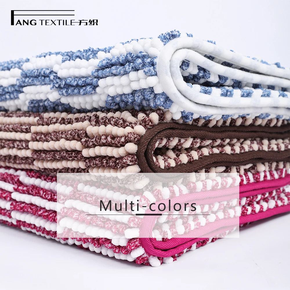 
SEBS Anti Slip Backing Soft Bathroom Carpets Shaggy Door Mats Plush Bath Mats Sets 