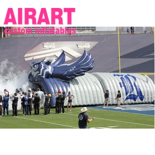 Giant advertisement inflatable mascot tunnel inflatable tiger football tunnel for game entrance