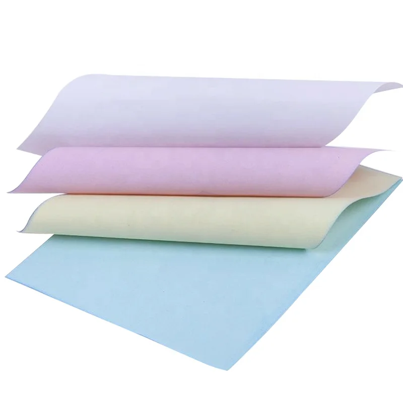 China Mixed Colors Carbonless NCR Paper 50gsm, 55gsm, 60gsm