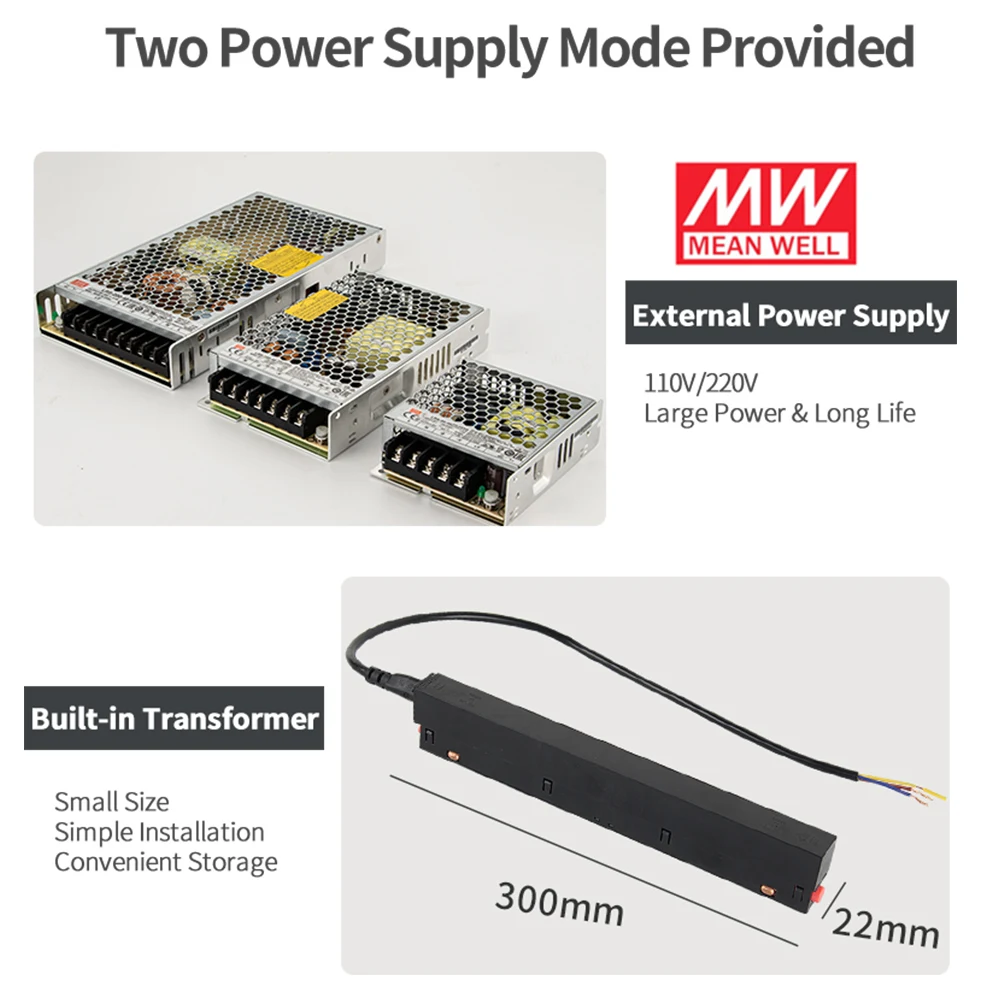 ERDU Dimmable Tuya Zigbee BT Track Lamps Smart 48V Magnetic Spotlight Rail Light Magnet Track Light LED Aluminum White Black