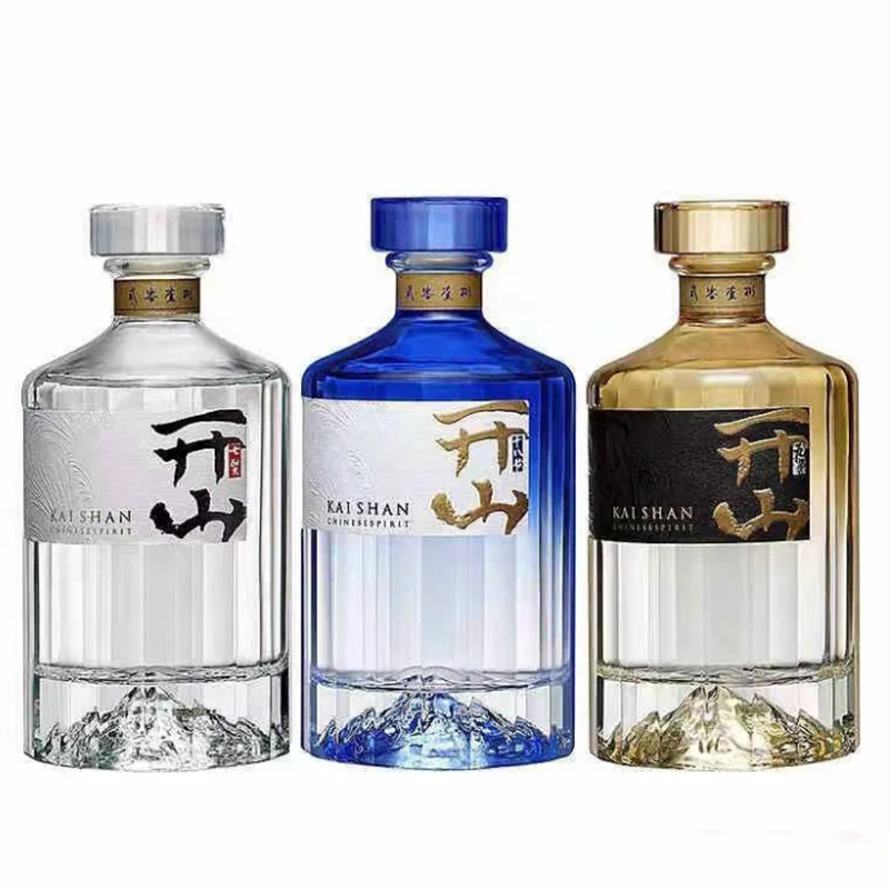 500ml beautiful and high-end Baijiu bottle, unique vodka bottle, gin bottle.