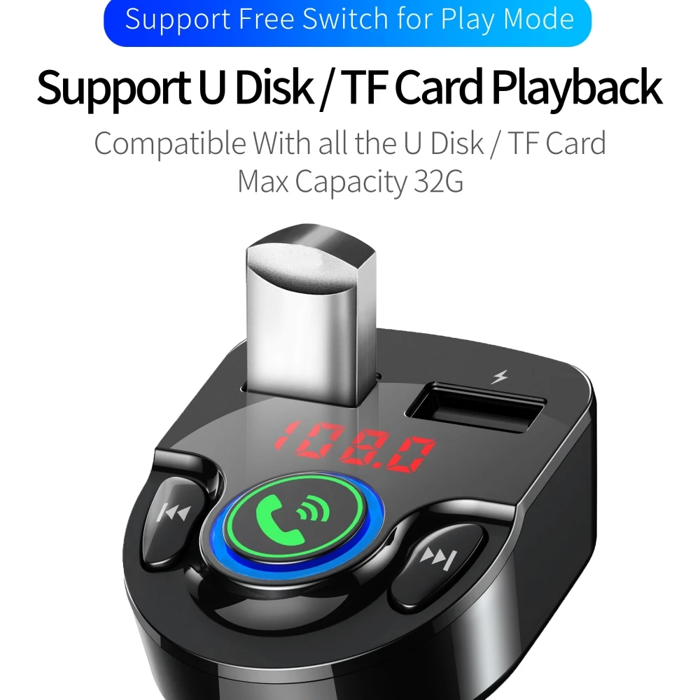 GXYKIT G32 Hot Selling Dual USB Wireless Car Radio FM Modulator BT Car MP3 Player