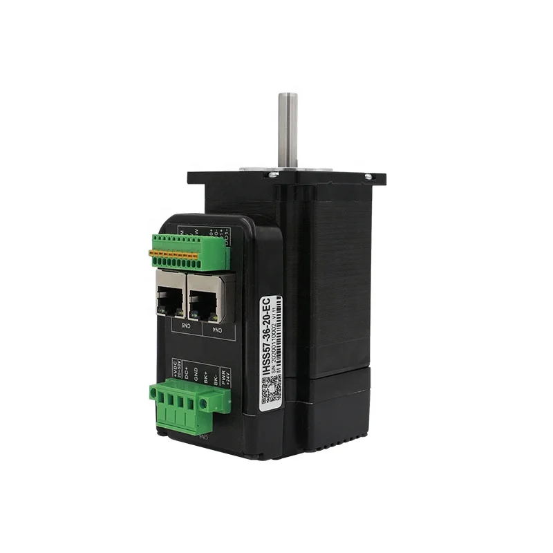 IHSS57-36-20-EC low cost nema23 2Nm 5A 36V 2 phase Integrated EtherCAT stepper motor with coder