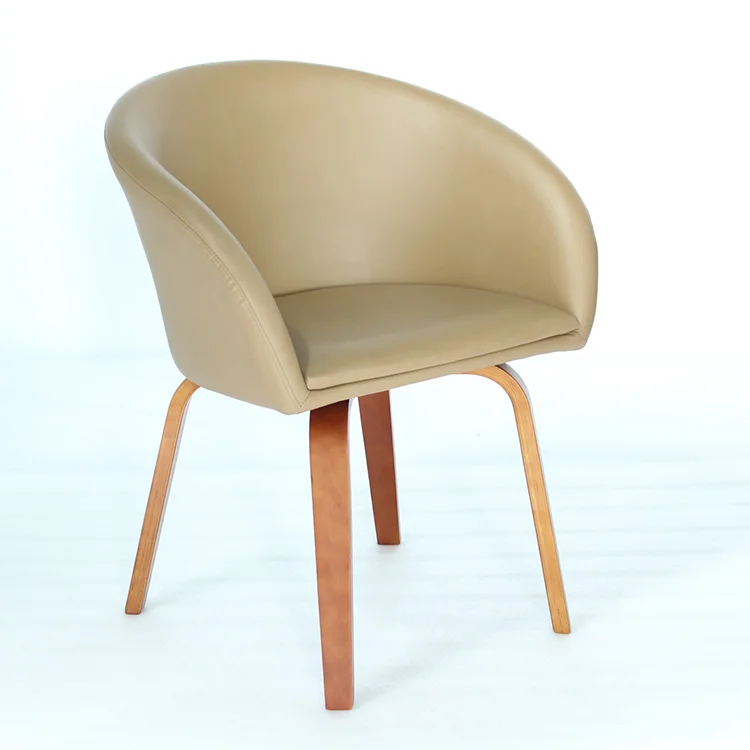 Anji high quality furniture restaurant chair bentwood legs armed kitchen modern velvet fabric fine linen  dining chair