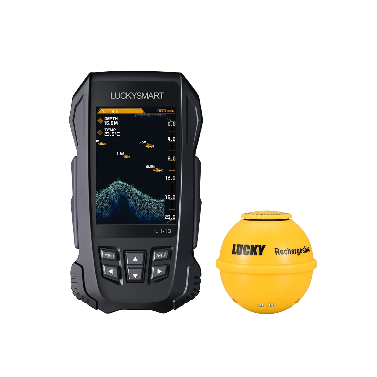 Luckysmart LH-1B все новые беспроводной эхолот с 100 м Рабочий диапазон