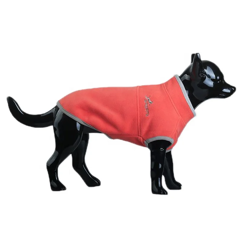 Bulldog Fleece Warm Straight Jacket Zipper Pullover Dog Winter Apparel