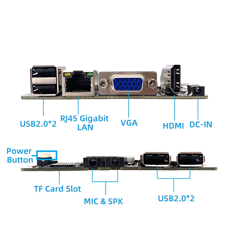 Материнские платы Intel Atom Z3735F 2 ГБ DDR3L ОЗУ 16 32 EMMC WIFI HD VGA Gigabit LAN TF 10 х10