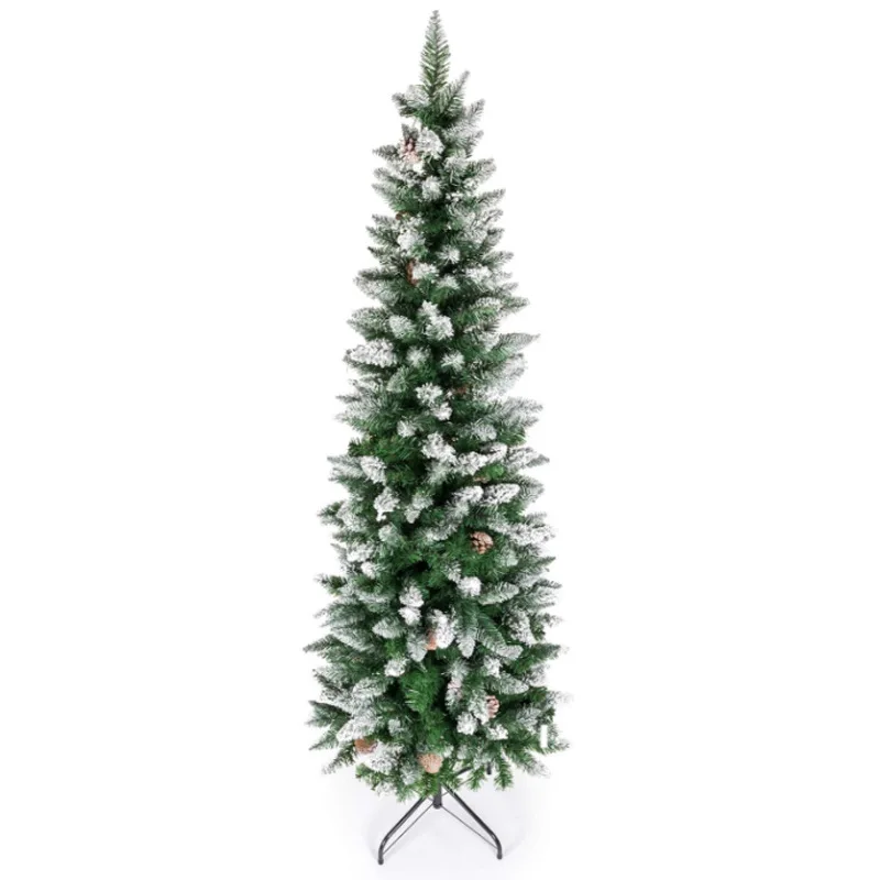 Оптовая продажа, искусственный тонкий карандаш, новогодняя елка с сосновыми шишками, высокое качество, рождественские украшения