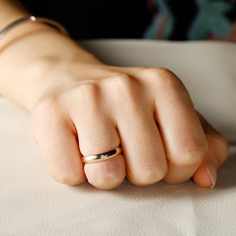 Diamond Wedding Rings Gold 18k Couple Ring For Lovers