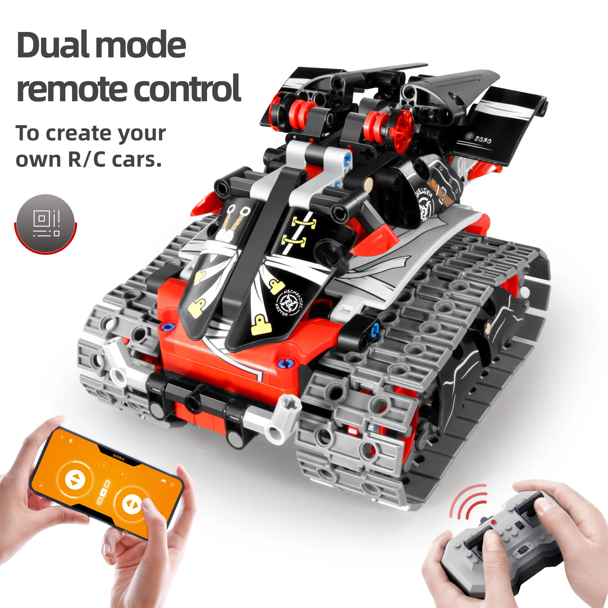 3 in 1 Remote Control STEM DIY Mechanical Robot Kit Educational APP Programming 2.4G RC Building Blocks Toy