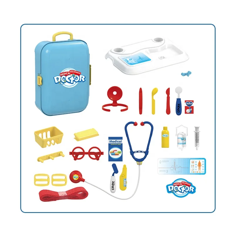 Kids Toy Medical Kit Toys Hospital Role Play Game Backpack Plastic Doctor Set Toy