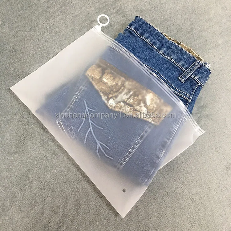 Customize Logo Design Frosted Zippered Bag Underwear Packaging T Shirt Zip Lock Clothes Plastic Zipper Bags