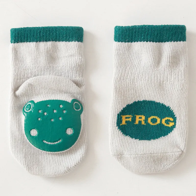 New Baby non-slip Socks Newborn Animal Cute Combed Cotton Floor Kids Learn to Walk Toddler Crew Grip Slipper Socks