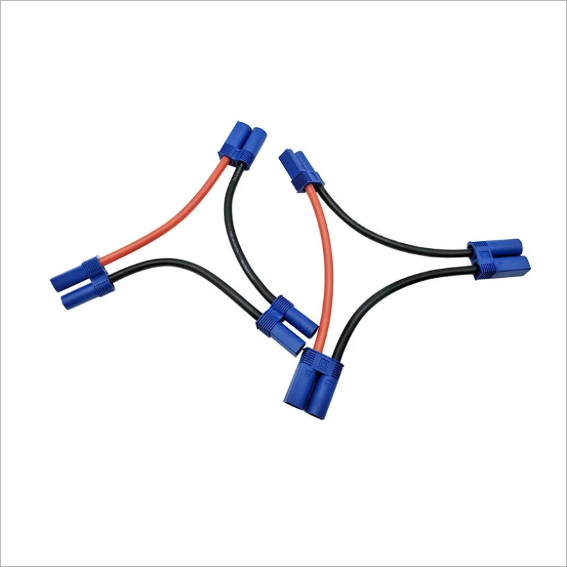 RC Lipo Battery Cable Harness EC5 Series Connection Battery Cable with 8AWG 10AWG 12AWG Silicone Cable