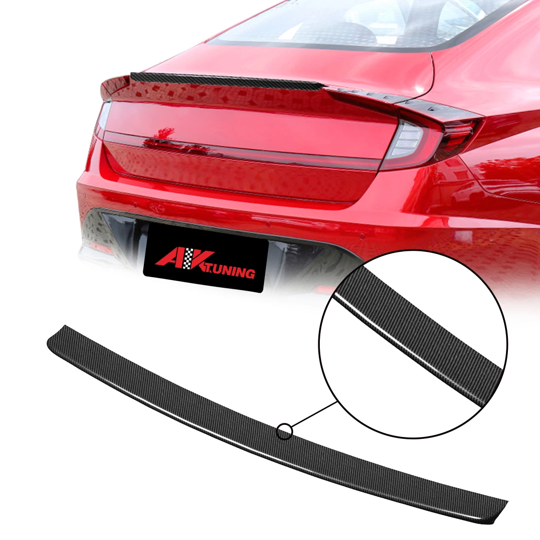 hyundai car parts rear car spare for hyundai  sonata  lip carbon fiber car full  body kit rear lip bumper  2020-