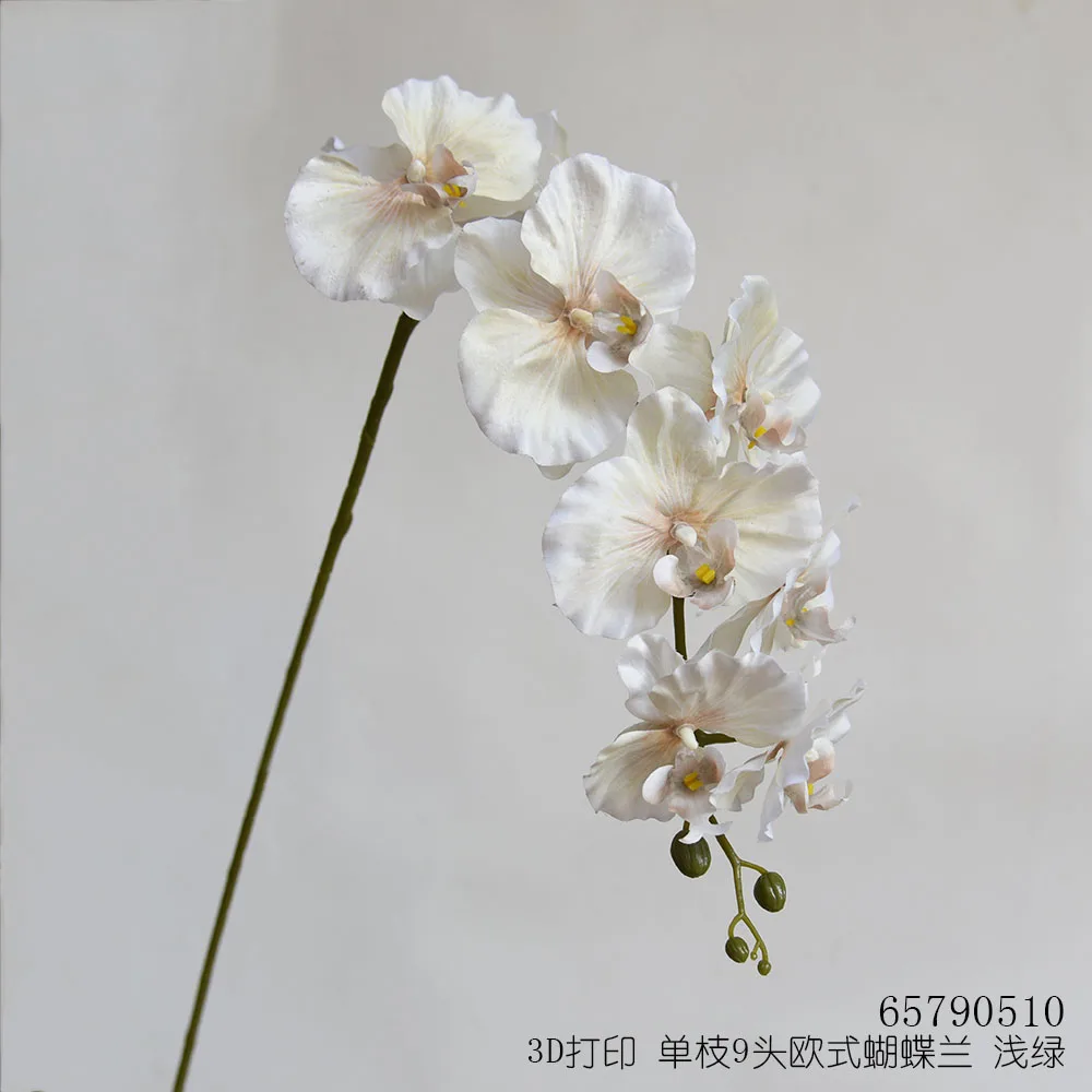 Factory Customized Bulk Silk Artificial Phalaenopsis Wholesale Wedding Decor White Butterfly Orchids Artificial Flowers