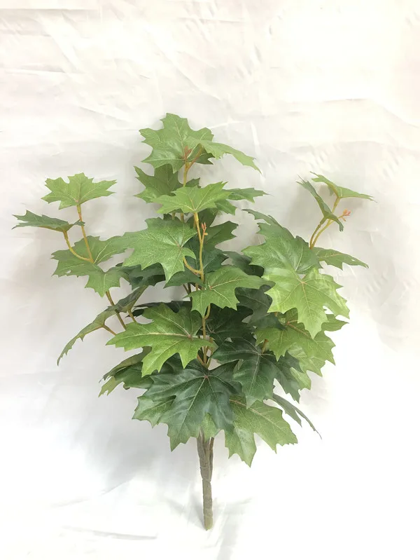 Hot Selling Decorative Plant Silk Fabric Maple Autumn Artificial Maple Leaves