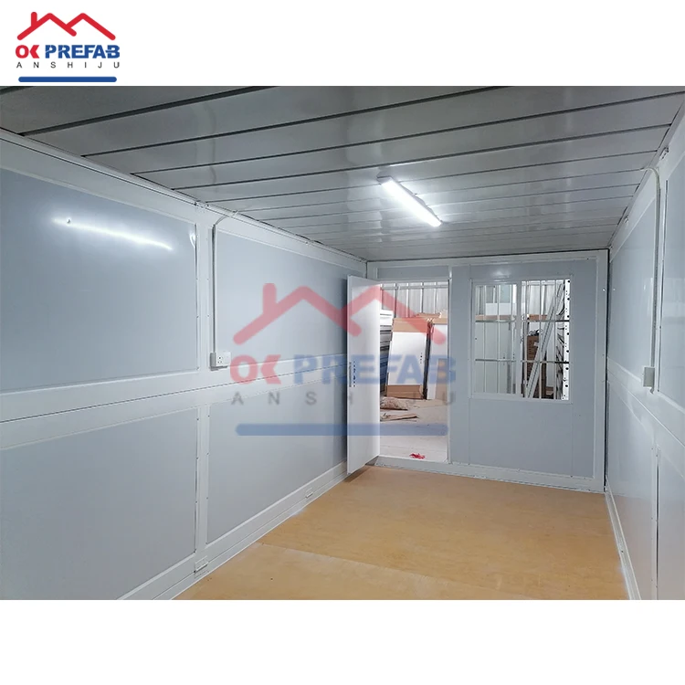 OK Prefab Fast Build 20ft 40ft Modular Camping Box Wall Window Fully Assembled Small Tiny Home Officer Folding Container House
