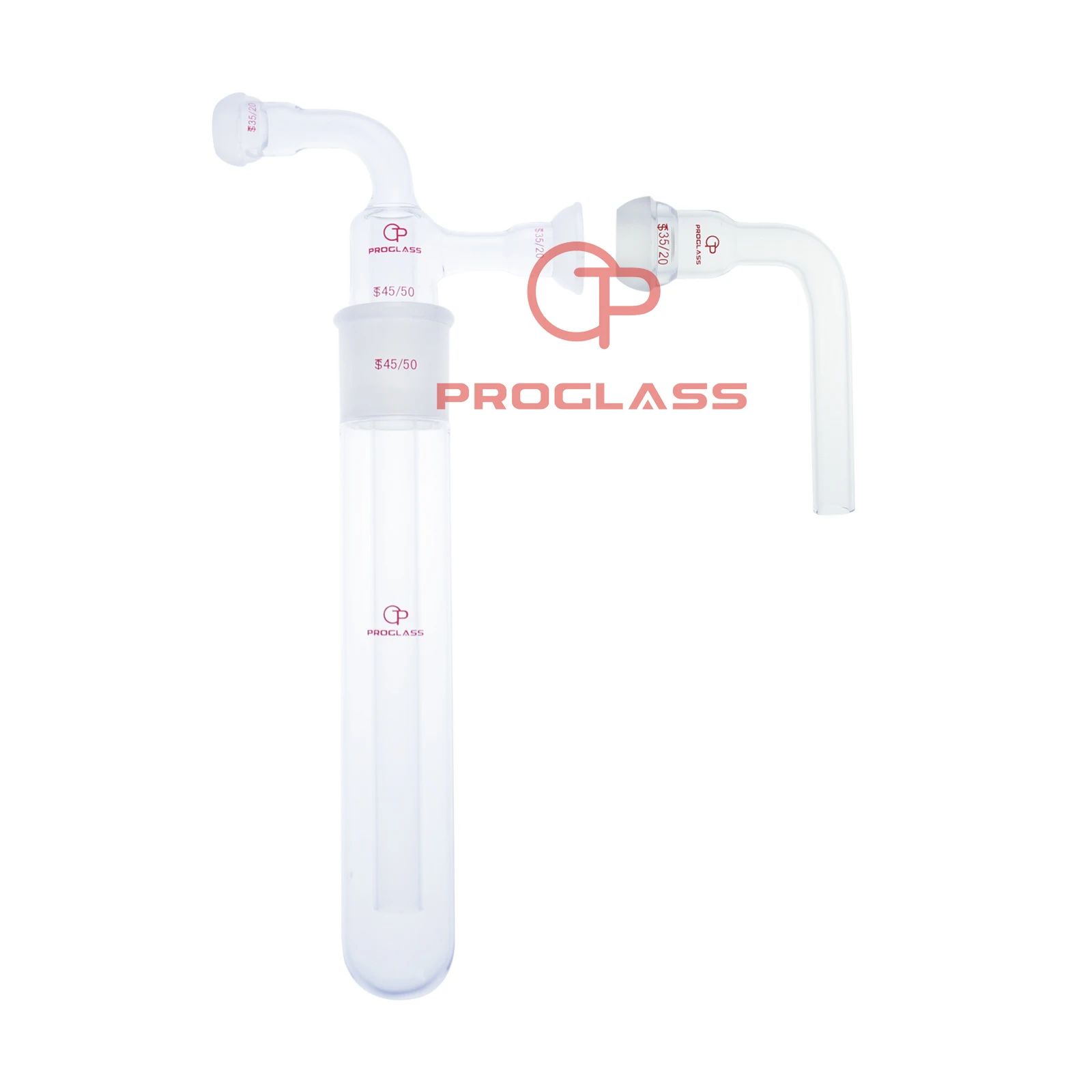
lab glass Vacuum Spherical Joints Traps with Removable Arms 45/50 joint for the body 