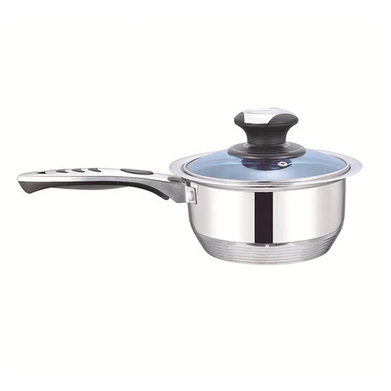 16 pcs Wide Edge Stainless Steel Cookware Set with glass lid/steel lid  for all stoves