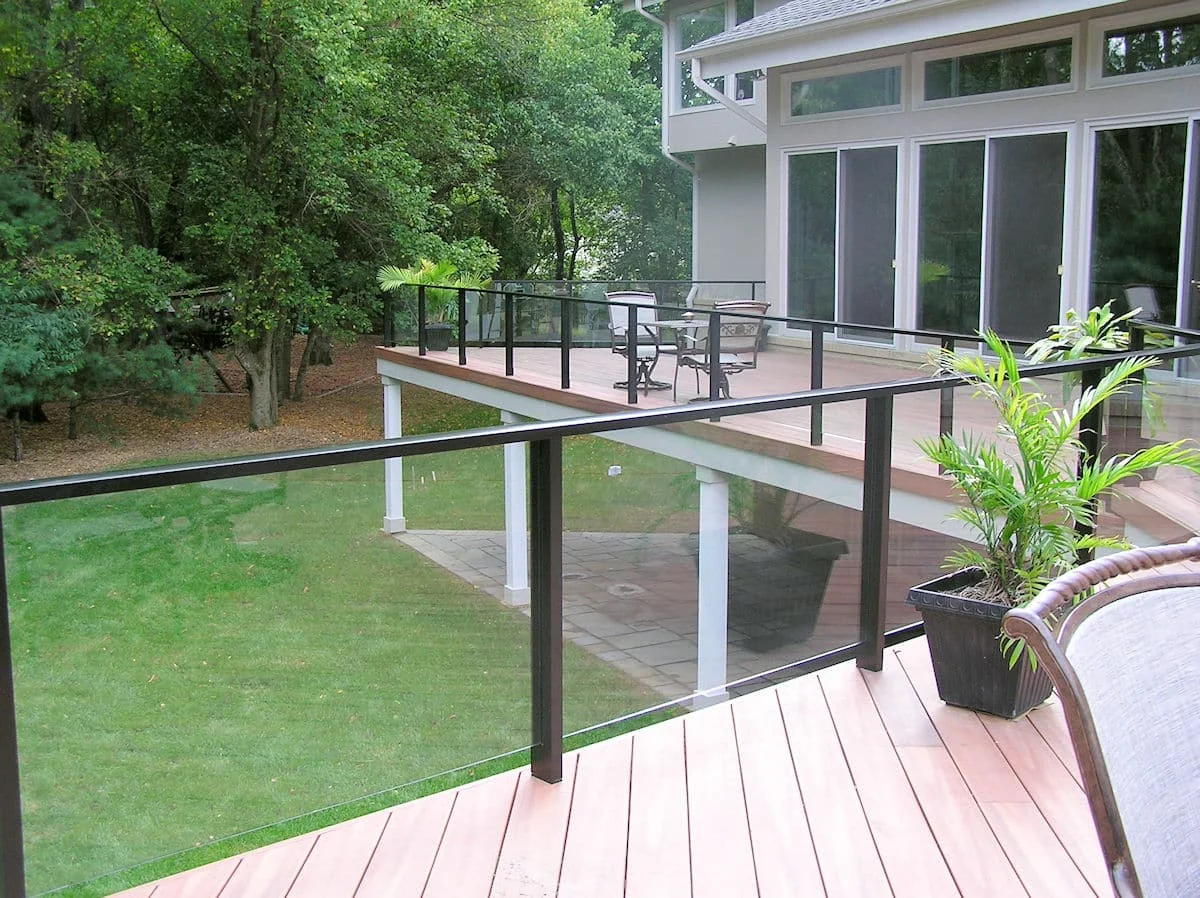 customized aluminum balcony cottages glass railing Balustrades Handrails for Stairs stair glass railing