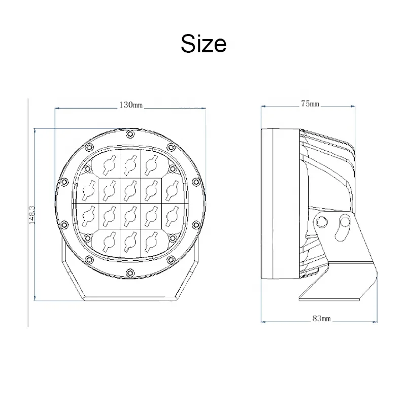 Hot Sale Aurora 5 inch round trucks offroad Lights 4x4 tractors 80watts led driving work light