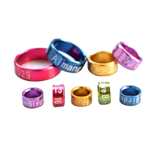 7mm Straight Aluminum Pigeon Ring for Birds Such As Pigeons / Canaries Belt Parrots Jade