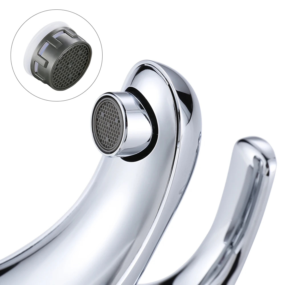 Single Handle Fancy Bathroom Faucet 4 Inch Centerset  Lavatory Faucet with Lift Rod Pop Up Drain