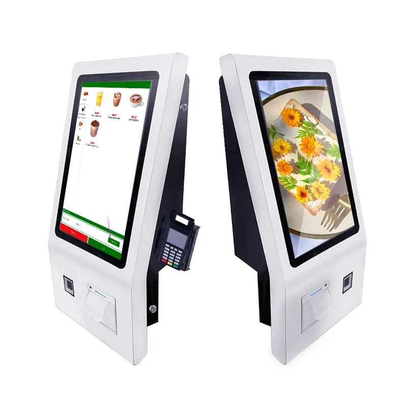 Wall mounted or Desktop restaurant bank or hotel self service ordering payment touch all in one