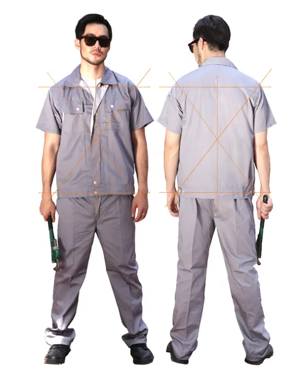 Wholesale Industrial Two Pieces Workwear Work Clothes Uniform for Men and Women Cotton Unisex OEM Customized