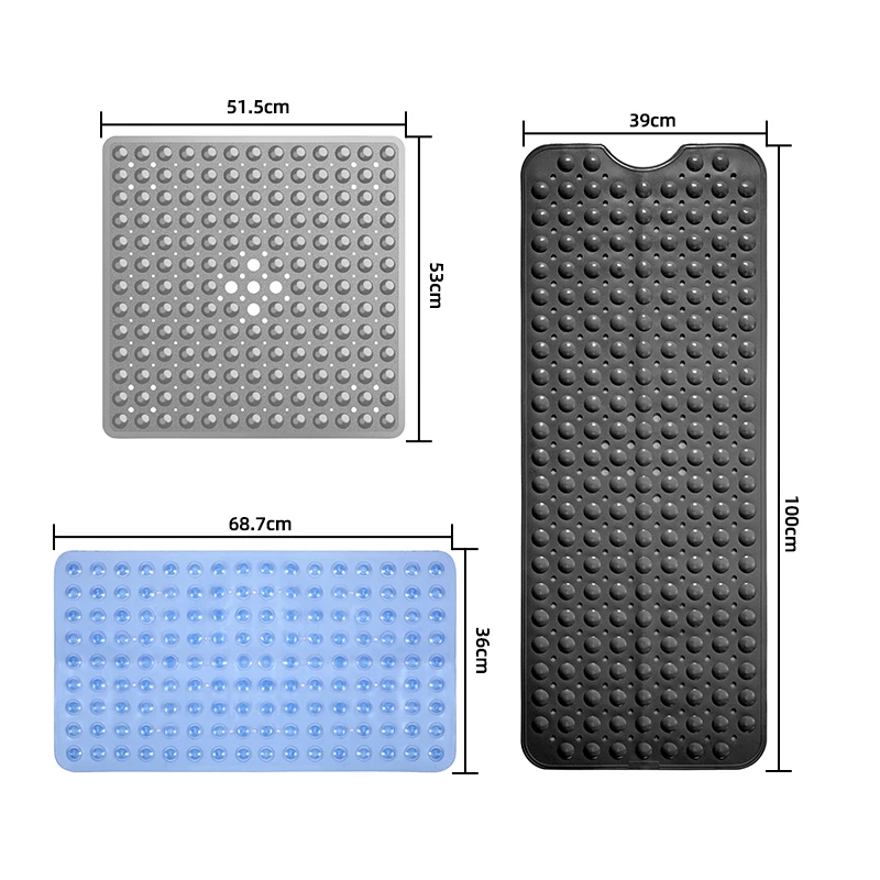 Hot Sell Pvc Material Non Slip Shower Mat Bath Mat With Suction Cups Bathroom Products bathroom tub and shower bathtub