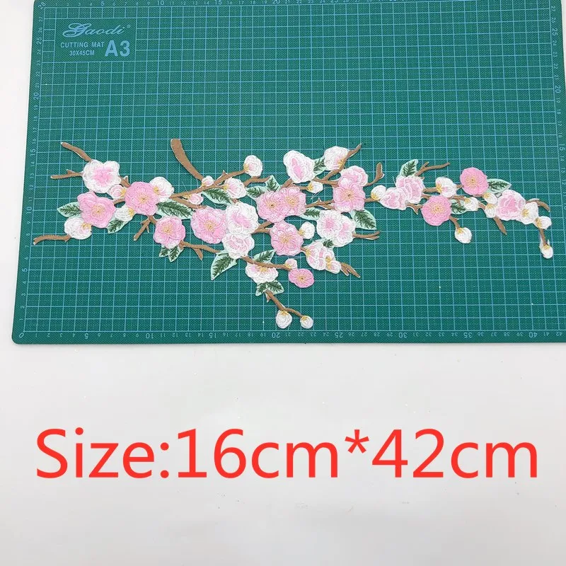 5 color in stock  Flower Applique Big Plum Blossom Small Slice of Plum Blossom Iron On Patch