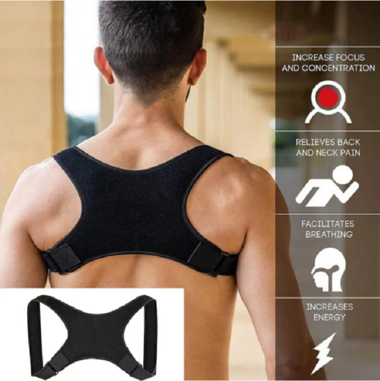 K0193 Adjustable Back Support Belt Back Posture Corrector Back Support Belt Lumbar Braces Belt Shoulder Posture Correction