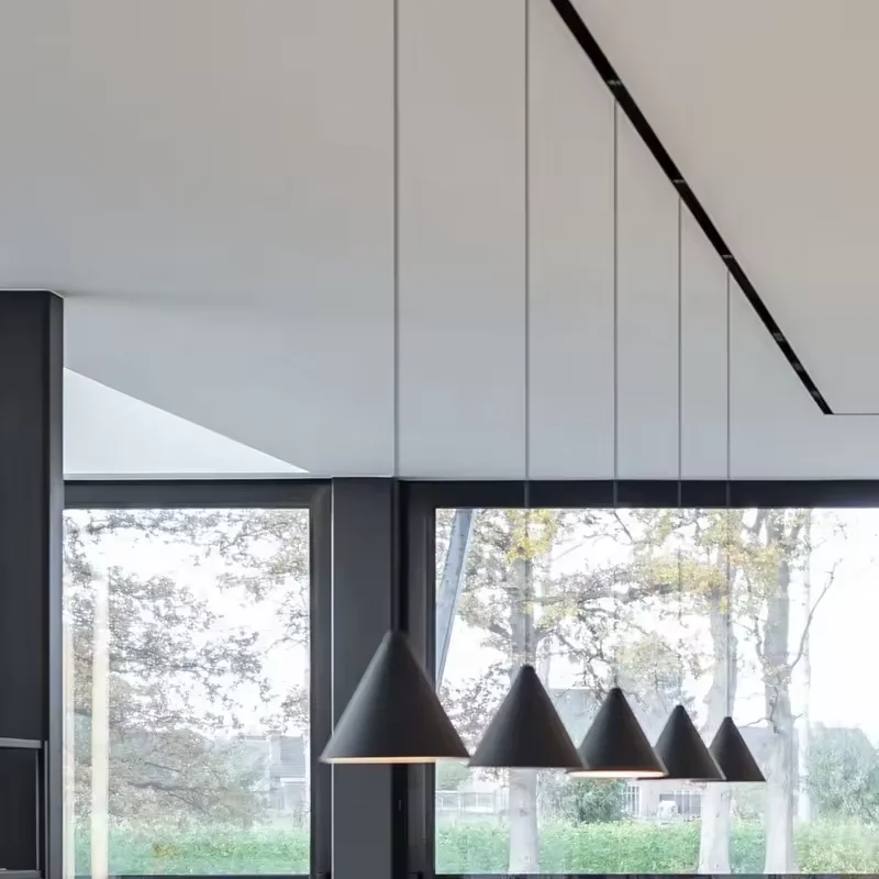 Office Hotel Hanging Led Track Light Stretch Ceiling Magnetic Track Light For Commercial Residential