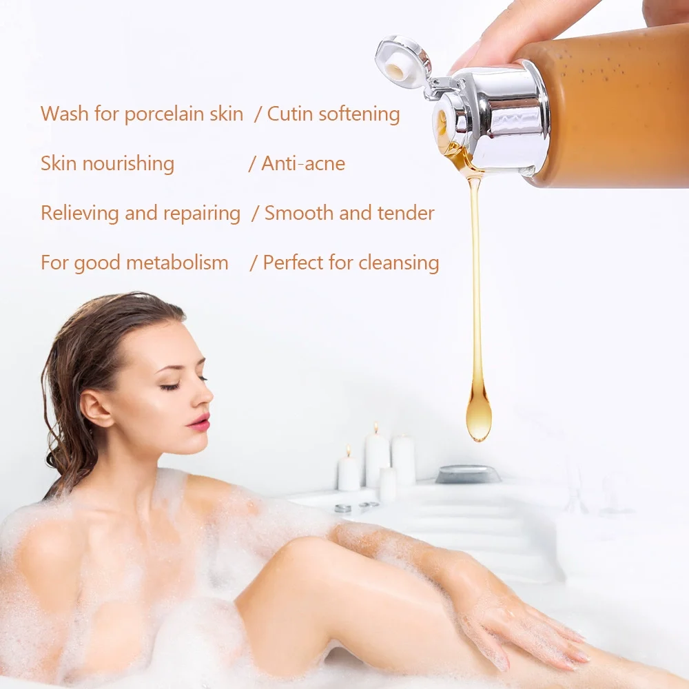 Custom private label organic antifungal bath body wash natural vegan tea tree mint plant extract shower gel