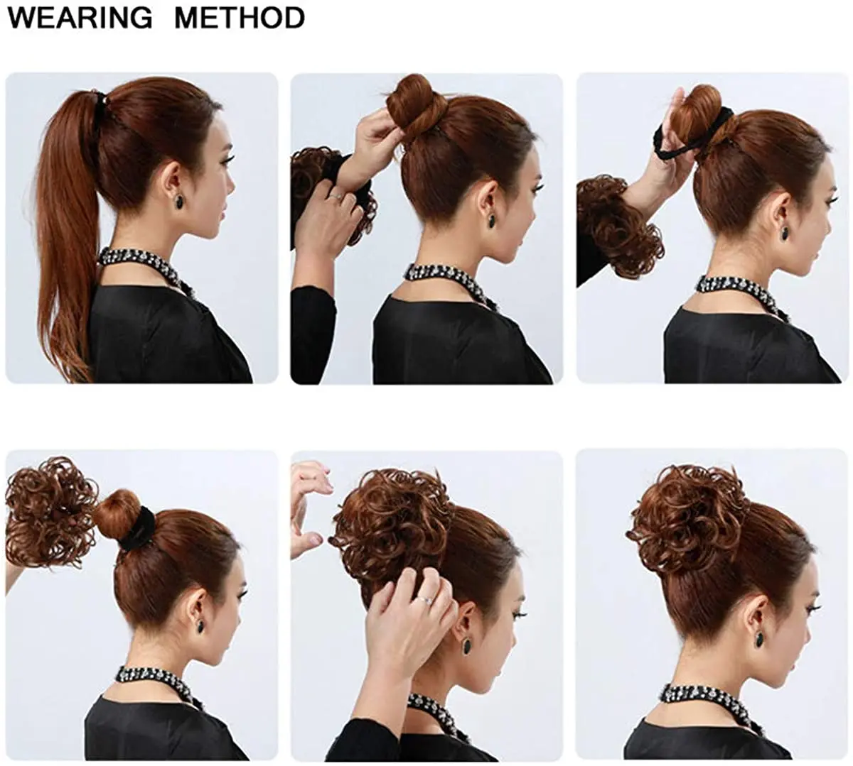 Chignon Messy Bun Hair Piece Thick Updo Scrunchies Synthetic Hair Extensions Ponytail Hair Wig Hairpiece