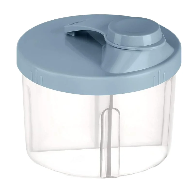 Babies Travel Portable Baby Food Container White Blue Animal Pattern Formula Dispenser Snack Box for Milk Powder Storage