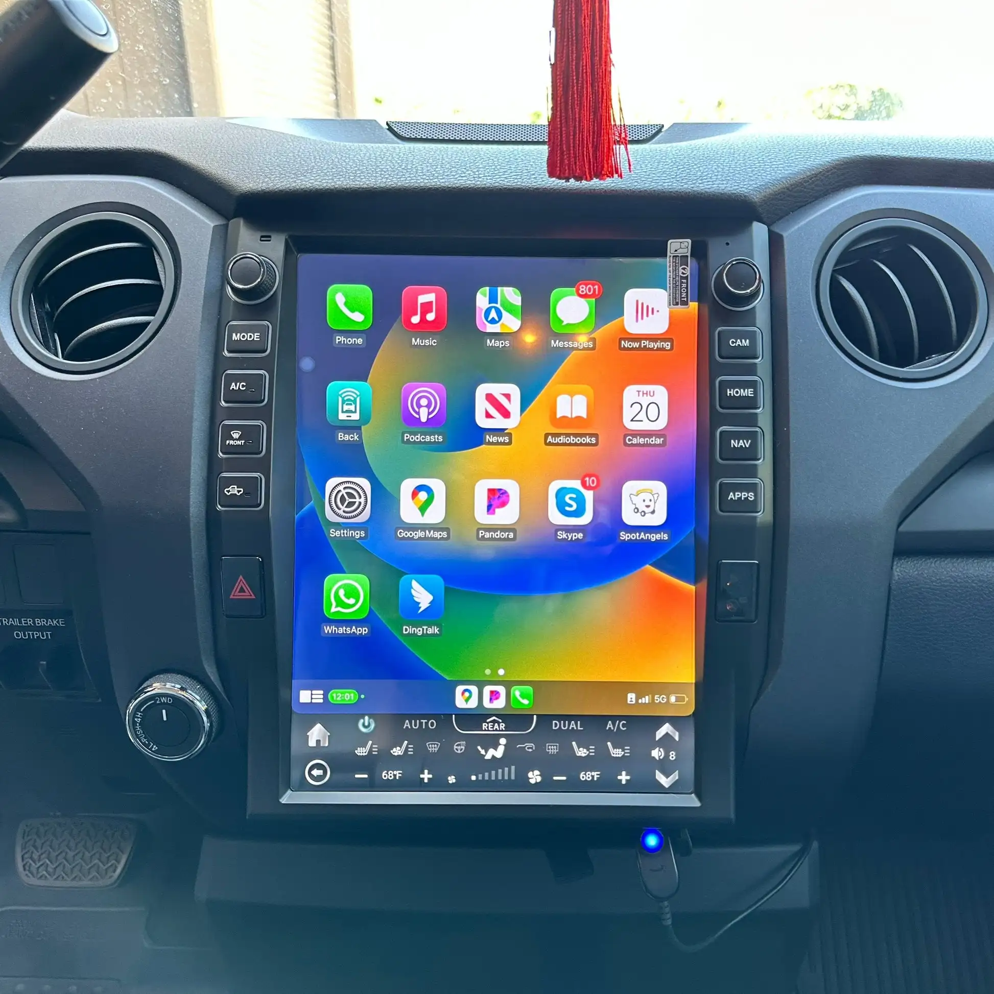 Tesla Style13 inch Carplay  Vertical Screen GPS Navigation Car DVD Radio Player for Toyota Tundra 2014-2021